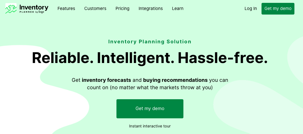 Inventory Planner inventory tool's website page.