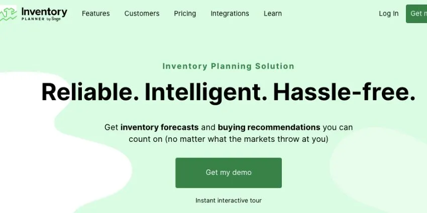 Inventory Planner Inventory App's website image.