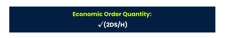 Optimal Inventory Level Formula / Economic Order Quantity (EOQ) Formula