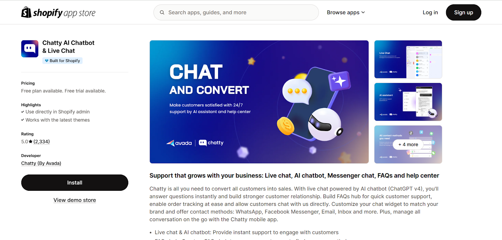 Chatty App Preview